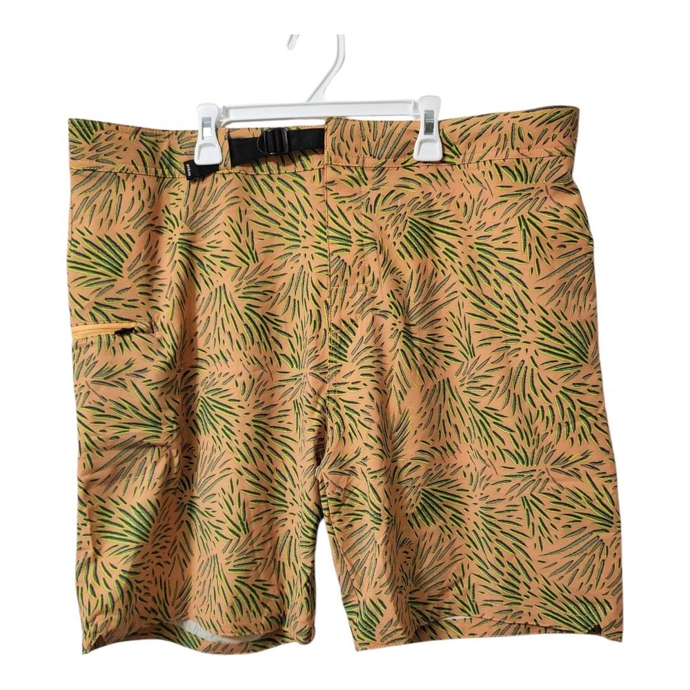 Prana Mens Rock Shock Boardshort Size 38x8"  Small Aura‎ Glow Fronds New